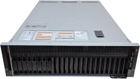 Dell PowerEdge R940 8 Bay SFF 3U Server ، 4x Xeon Gold 5218 CPU 16-Core ، ذاكرة 1.5 تيرابايت ، Perc H740p ، 2x 7.68tb SSD ، 2x 10gbe ، Rails (متجدد) in Saudi Arabia