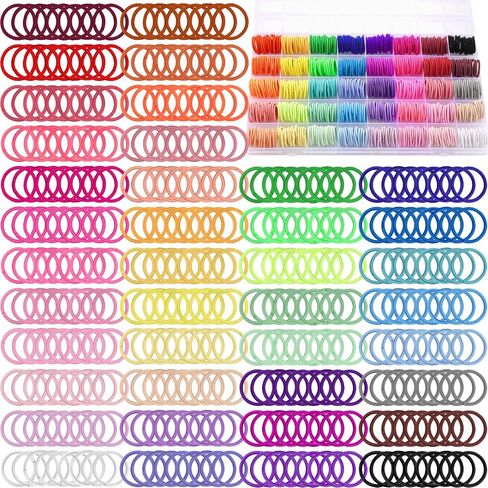 Baby Hair Bands, 336Pcs Small Elastic Hair Bands for Girls, Tiny Colorful Ponytail Holders Hair Tie for Baby Hair, Funtopia Colorful Hair Ties No damage with Organizer Box for Kids Infants Toddlers in Kuwait