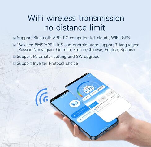 100BALANCE 100A 4-8S CAN Version SmartActive Balance BMS & WiFi Module & 3.0inch LCD Display Set in Saudi Arabia