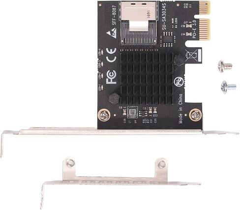 Computer PCIE Riser 1x ملحقات تعدين الرسوم البيانية M1NI PCI-E 1x إلى محول تمديد التعدين SATA لنظام التشغيل Windows/Linux in Saudi Arabia