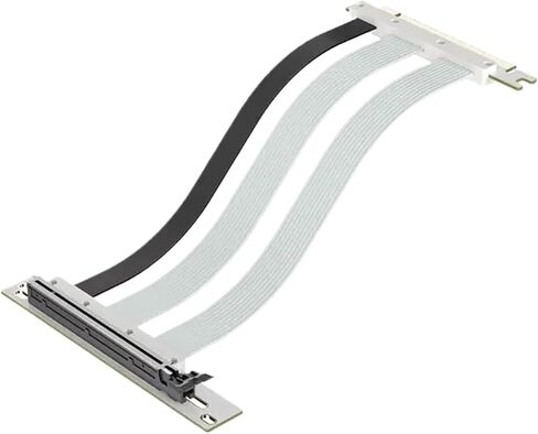 A3PC PCIE5.0 X16 RIPERS للرسومات ، ومستحضرات GPU مرنة عالية السرعة امتداد كابل Cable 90Degree 64 جيجابايت/ثانية (أبيض) in Saudi Arabia