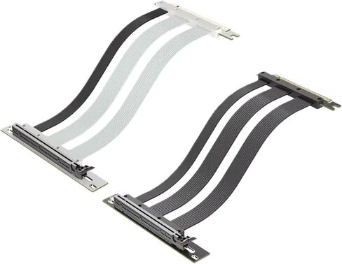 A3PC PCIE5.0 X16 RIPERS للرسومات ، ومستحضرات GPU مرنة عالية السرعة امتداد كابل Cable 90Degree 64 جيجابايت/ثانية (أبيض) in Saudi Arabia
