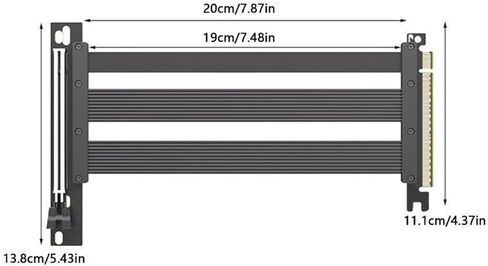 A3PC PCIE5.0 X16 RIPERS للرسومات ، ومستحضرات GPU مرنة عالية السرعة امتداد كابل Cable 90Degree 64 جيجابايت/ثانية (أبيض) in Saudi Arabia