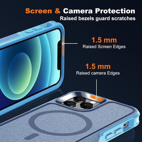 Magnetic Case for iPhone 17 Pro, [Compatible with Magsafe] [Military Grade Drop Protection] Dual Layer Heavy Duty Shockproof Phone Case for iPhone 17 Pro【6.3 inch】, Black in Kuwait