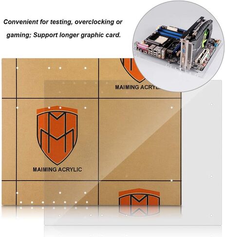 إطار مفتوح أكريليك شفاف ، Case Case DIY قاعدة للوحة الأم ATX بسمك 4 ملم ، دعم تبريد أفضل in Kuwait