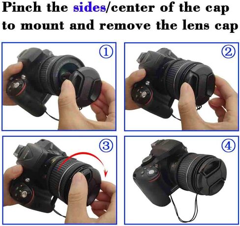 72mm Lens Cap Cover with Keeper for Sony E PZ 18-105mm F4 G OSS Lens for Sony Alpha a6600 a6500 a6400 a6300 a6100 a6000 a5100 a5000 Camera,Lens Cap & Lens Cover Leash- 2 Pack in Saudi Arabia