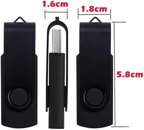 مخصص USB Thumb Drive 100 Pack ، محرك أقراص فلاش USB مخصصة لهدايا الشركات ، 360 درجة من تصميم دوارة ، متوفر بعشرة ألوان (128 ميجابايت ، مع صندوق حديدي) in Kuwait