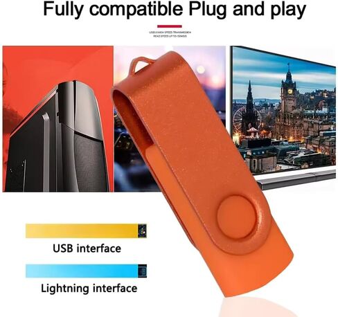 مخصص USB Thumb Drive 100 Pack ، محرك أقراص فلاش USB مخصصة لهدايا الشركات ، 360 درجة من تصميم دوارة ، متوفر بعشرة ألوان (128 ميجابايت ، مع صندوق حديدي) in Kuwait