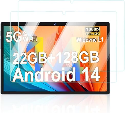 حامي الشاشة لـ Biegedy B29 2025 Android 14 Tablet 10.1 بوصة أقراص ، مضاد للخلع 9H صلبة اللمس حساسة 2.5D حواف مدورة خالية من التثبيت سهلة التثبيت ، 2 عبوة. in Kuwait