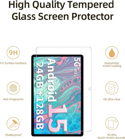 Screen Protector for Relndoo T901 2025 Android 15 Tablet 10.1 Inch, HD Scratch Resistant Tempered Glass Film for Relndoo T901 Drop Protection,Touch Sensitive,Anti-Fingerprint,2 pack. in Saudi Arabia