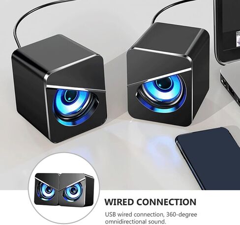 Artibetter 1Pair USB مكبرات صوت كمبيوتر سطح المكتب مكبرات الصوت SPERTERSER in Kuwait
