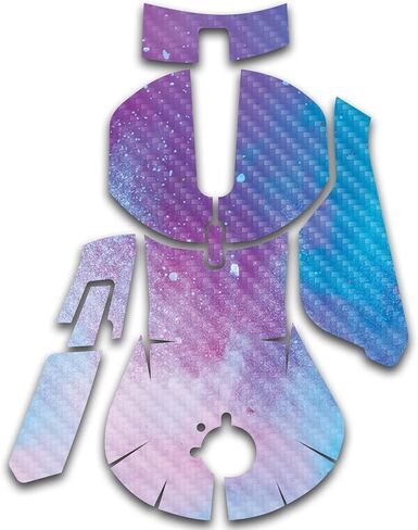 MightySkins Carbon Fiber Skin Compatible With SteelSeries Rival 5 Gaming Mouse - Cotton Candy Sky | Protective, Durable Textured Carbon Fiber Finish | Easy To Apply and Change Styles | Made in the USA in Saudi Arabia
