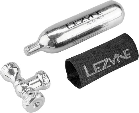 منفاخ إطارات الدراجة من Lezyne Control Drive CO2، الرأس فقط، الطريق، الجبل، مجموعة مسطحة لدراجة الحصى، ثاني أكسيد الكربون الملولب، صمام بريستا أو شريدر، أزرق in Saudi Arabia