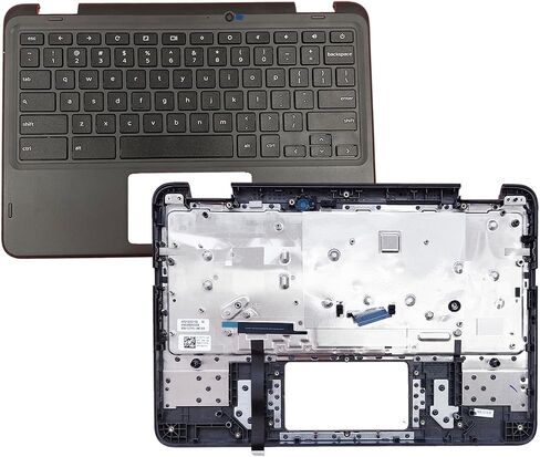Replacement for Dell Chromebook 3100 2in1 Laptop Upper Top Cover Case Palmrest Keyboard Assembly Part with-Camera 0WFYT5 WFYT5 in Saudi Arabia