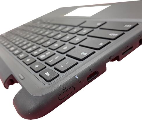 Replacement for Dell Chromebook 3100 2in1 Laptop Upper Top Cover Case Palmrest Keyboard Assembly Part with-Camera 0WFYT5 WFYT5 in Saudi Arabia