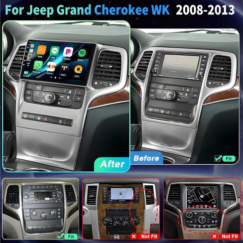 [2+32G] Android 11 Car Stereo for Jeep Grand Cherokee WK 2008-2013 with Wireless Apple Carplay&Android Auto,9 Inch Car Radio with Bluetooth FM/RDS Radio WiFi GPS Navigation Dual USB+AHD Backup Camera in Saudi Arabia