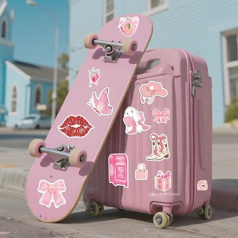 50pcs ملصقات coquette ملصق جمالي وردي حزمة ملصقات رقيقة الرصيف للفتيات الوردي ملصقات فينيل المحمول ملصقات مقاومة للماء الملصقات الجمالية in Kuwait