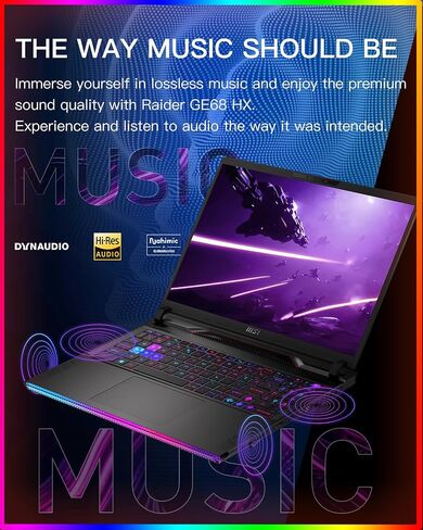 MSI RAIDER GE68HX GAMING LAPTOP-Intel I9-14900HX (تصل إلى 5.8 جيجاهرتز) ، Geforce RTX 4070 ، 16 " in Saudi Arabia