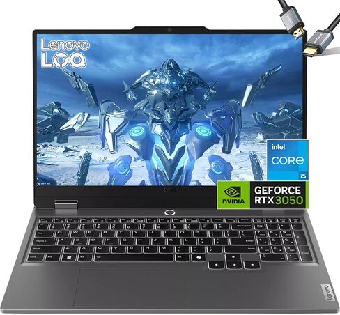 Lenovo LOQ Gaming Laptop 2024 - Intel Core i5-12450HX Beat AMD Ryzen 5 7235HS - 15.6" FHD IPS Display 144Hz -NVIDIA RTX 3050-32GB RAM - 1TB PCIe SSD - Backlit Keyboard -Windows 11 -G-SYNC -HDMI Cable in Kuwait