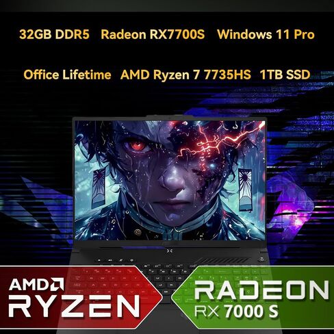 ASUS TUF Gaming A16 16" FHD 165Hz Gaming Laptop, AMD Ryzen 7 7735HS, Radeon RX 7700S 8GB, 64GB DDR5 RAM, 2TBSSD, Wi-Fi 6, Windows 11 Pro, Lifetime Office, MIL-STD-810H in Saudi Arabia