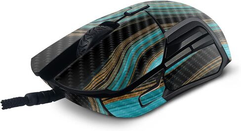 MAYESYSKINS CORBON CORBON CORPATION متوافق مع منافسة الفولاذ 5 Gaming Mouse - Blue Canyon | واقي ، دائم من ألياف الكربون المحكم | من السهل تطبيق وتغيير الأنماط | صنع في الولايات المتحدة in Saudi Arabia