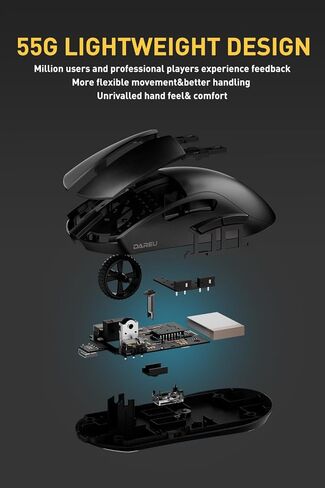 Dareu Gaming Keyboard and Mouse: A950 Pro Mouse Wireless Gaming Mouse & Ek60 He 60 ٪ in Kuwait