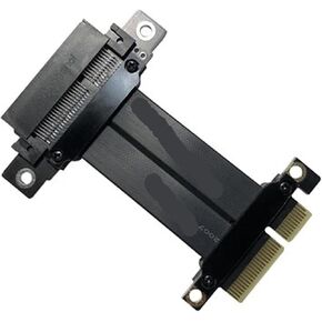 PCIe 3.0 X4 Riser Card Extension Cable 4X Graphics SSD Extender Cables Vertical 90/270 Degree R22SL/R22SR for Computer Hardware(50cm,HH-R22SL) in Saudi Arabia