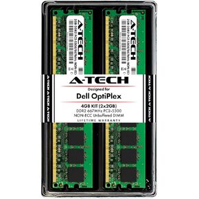 A-Tech 4GB (2x 2GB) مجموعة ذاكرة RAM لـ Dell Optiplex 755 ، 745 ، 740 ، GX620 ، GX520 ، 360 ، 330 ، 160 ، FX160 ، (MT ، DT ، SFF ، USFF) in Kuwait