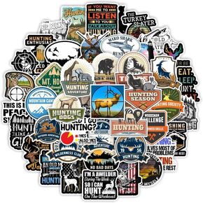 100PCS Hunting Stickers Pack, Waterproof Vinyl Decals for Outdoor Use, Laptop, Tumbler, Skateboard, Truck in Saudi Arabia