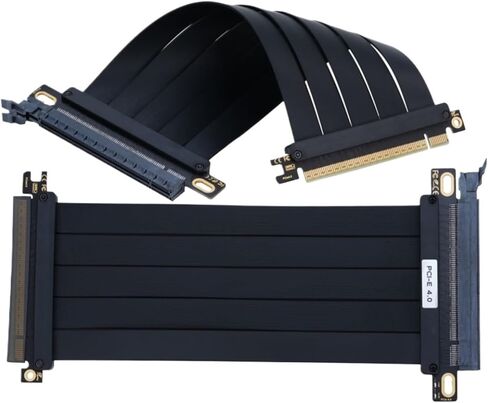 PCIE 4.0 X16 RISER PCI GEN 4 GPU امتداد سلك المنفذ 180 درجة محول كبل تمديد بطاقة الرسومات (35 سم) in Saudi Arabia