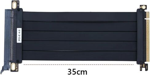 PCIE 4.0 X16 RISER PCI GEN 4 GPU امتداد سلك المنفذ 180 درجة محول كبل تمديد بطاقة الرسومات (35 سم) in Saudi Arabia