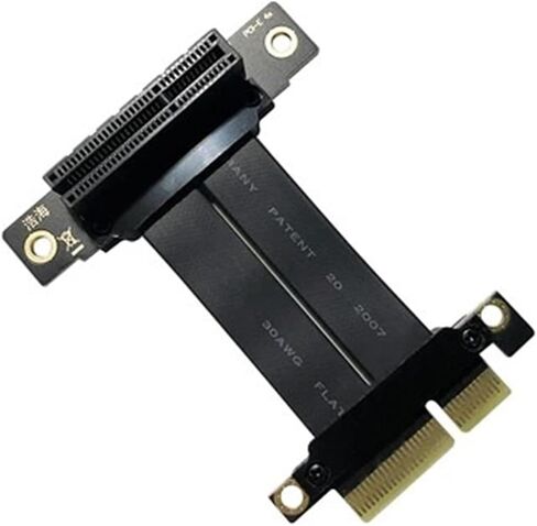 PCIe 3.0 X4 Riser Card Extension Cable 4X Graphics SSD Extender Cables Vertical 90/270 Degree R22SL/R22SR for Computer Hardware(50cm,HH-R22SL) in Saudi Arabia