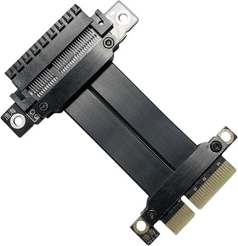 PCIe 3.0 X4 Riser Card Extension Cable 4X Graphics SSD Extender Cables Vertical 90/270 Degree R22SL/R22SR for Computer Hardware(50cm,HH-R22SL) in Saudi Arabia