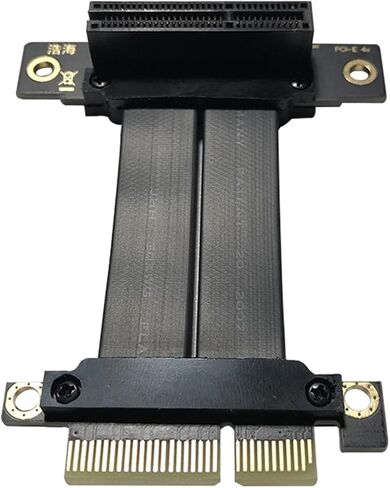 PCIe 3.0 X4 Riser Card Extension Cable 4X Graphics SSD Extender Cables Vertical 90/270 Degree R22SL/R22SR for Computer Hardware(50cm,HH-R22SL) in Saudi Arabia