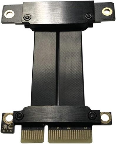 PCIe 3.0 X4 Riser Card Extension Cable 4X Graphics SSD Extender Cables Vertical 90/270 Degree R22SL/R22SR for Computer Hardware(50cm,HH-R22SL) in Saudi Arabia