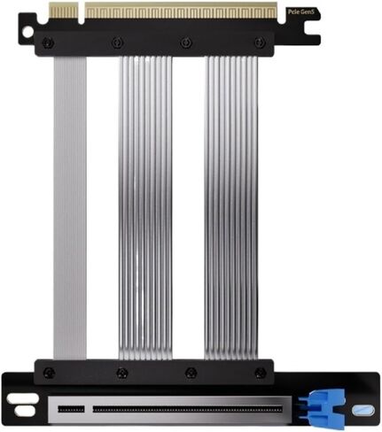 PCIE 5.0 16x Riser Cable 128GB/S تمديد بطاقة الفيديو لـ 40/50 RX7000/8000 Series PCIE5.0 PCIE4.0 بطاقة الرسومات (30 سم ، أبيض) in Saudi Arabia