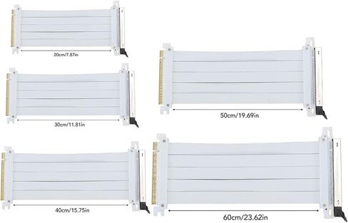 GPU Extension Riser Cable PCIe 5.0 Riser Cable Designed 128GBPS PCB مرنة تداخل TI عالي التردد للكمبيوتر (30 سم) in Kuwait