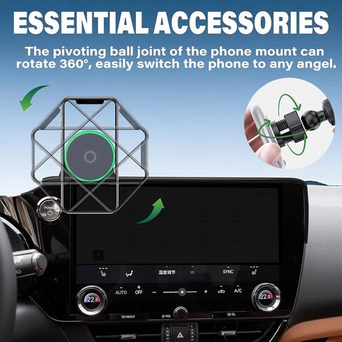 Car Phone Holder for 2022-2025 Lexus NX Accessories Apply to 9.8 Inch Touch Screen15W Fast Wireless Charger Screen Fixed Clip Cell Phone Mount in Kuwait