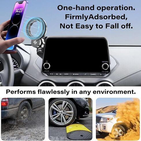 Car Phone Holder for 2021-2025 Nissan Rogue/2019-2025 Altima/2020-2025 Sentra Accessories Apply to 8 Inch Touch Screen Fixed Clip Magnetic Cell Phone Mount Hands-Free 360 Degree Rotation in Saudi Arabia
