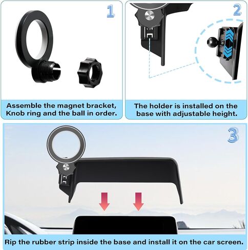 Car Phone Holder for 2021-2025 Nissan Rogue/2019-2025 Altima/2020-2025 Sentra Accessories Apply to 8 Inch Touch Screen Fixed Clip Magnetic Cell Phone Mount Hands-Free 360 Degree Rotation in Saudi Arabia