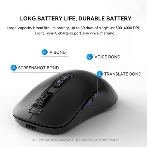 يعد M4 Wireless Smart Ai Mouse لأجهزة الكمبيوتر المحمولة للكمبيوتر الشخصي ، ومدخلات صوت ملمس واحد ، ومساعد منظمة العفو الدولية ، وتسجيل الاجتماع ، وترجمة لقطة الشاشة ، والتوافق متعدد اللغات ، جهاز مكتب عالي الأداء. in Saudi Arabia