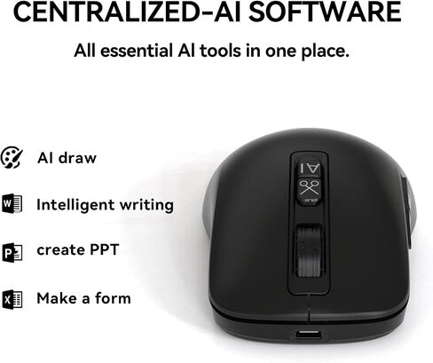 يعد M4 Wireless Smart Ai Mouse لأجهزة الكمبيوتر المحمولة للكمبيوتر الشخصي ، ومدخلات صوت ملمس واحد ، ومساعد منظمة العفو الدولية ، وتسجيل الاجتماع ، وترجمة لقطة الشاشة ، والتوافق متعدد اللغات ، جهاز مكتب عالي الأداء. in Saudi Arabia