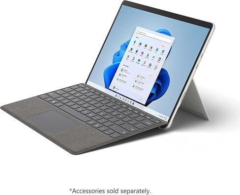 Microsoft Surface Pro 8 Tablet, Intel Evo i7-1185G7, 16GB RAM, 256GB SSD, Intel UHD Graphics, 13" Touchscreen Display, Windows 11 Pro Laptop Computer, Platinum, EC8-00001 (Renewed) in Kuwait