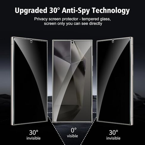 2+ 2 حزمة لـ Samsung Galaxy S21+ 5G/S21 بالإضافة إلى واقي شاشة الخصوصية مع واقي عدسة الكاميرا ، فيلم حماية الزجاج المضاد للتجسس 9H صلابة ، مقاومة للخدش ، ودية في الحالة in Kuwait