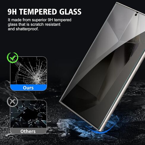 2+ 2 حزمة لـ Samsung Galaxy S21+ 5G/S21 بالإضافة إلى واقي شاشة الخصوصية مع واقي عدسة الكاميرا ، فيلم حماية الزجاج المضاد للتجسس 9H صلابة ، مقاومة للخدش ، ودية في الحالة in Kuwait