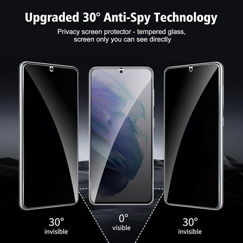 2+2 Pack for Samsung Galaxy S21+ 5G/S21 Plus Privacy Screen Protector with Camera Lens Protector, Anti Spy Tempered Glass Protection Film 9H Hardness, Scratch Resistant, Case Friendly in Saudi Arabia