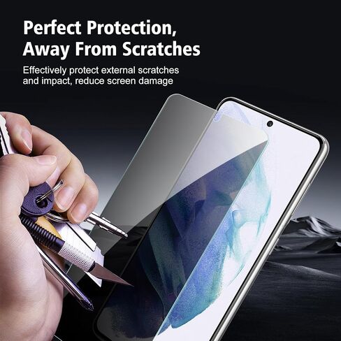 2+2 Pack for Samsung Galaxy S21+ 5G/S21 Plus Privacy Screen Protector with Camera Lens Protector, Anti Spy Tempered Glass Protection Film 9H Hardness, Scratch Resistant, Case Friendly in Saudi Arabia