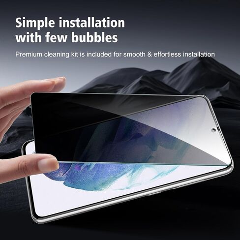 2+2 Pack for Samsung Galaxy S21+ 5G/S21 Plus Privacy Screen Protector with Camera Lens Protector, Anti Spy Tempered Glass Protection Film 9H Hardness, Scratch Resistant, Case Friendly in Saudi Arabia