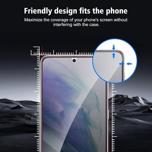 2+2 Pack for Samsung Galaxy S21+ 5G/S21 Plus Privacy Screen Protector with Camera Lens Protector, Anti Spy Tempered Glass Protection Film 9H Hardness, Scratch Resistant, Case Friendly in Saudi Arabia