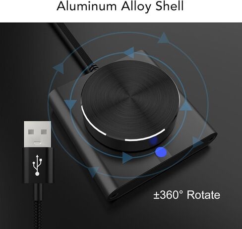 Zunate USB Control Control Control anbuster مع وحدة التحكم في سدادة كبوت مفتاح واحدة وتشغيل وحدة تحكم الوسائط المتعددة من سبيكة الألومنيوم لجهاز الكمبيوتر المحمول. in Kuwait